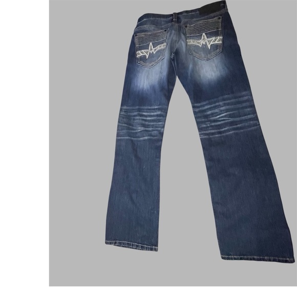 Affliction Dark Blue Denim Jeans - Picture 2 of 13